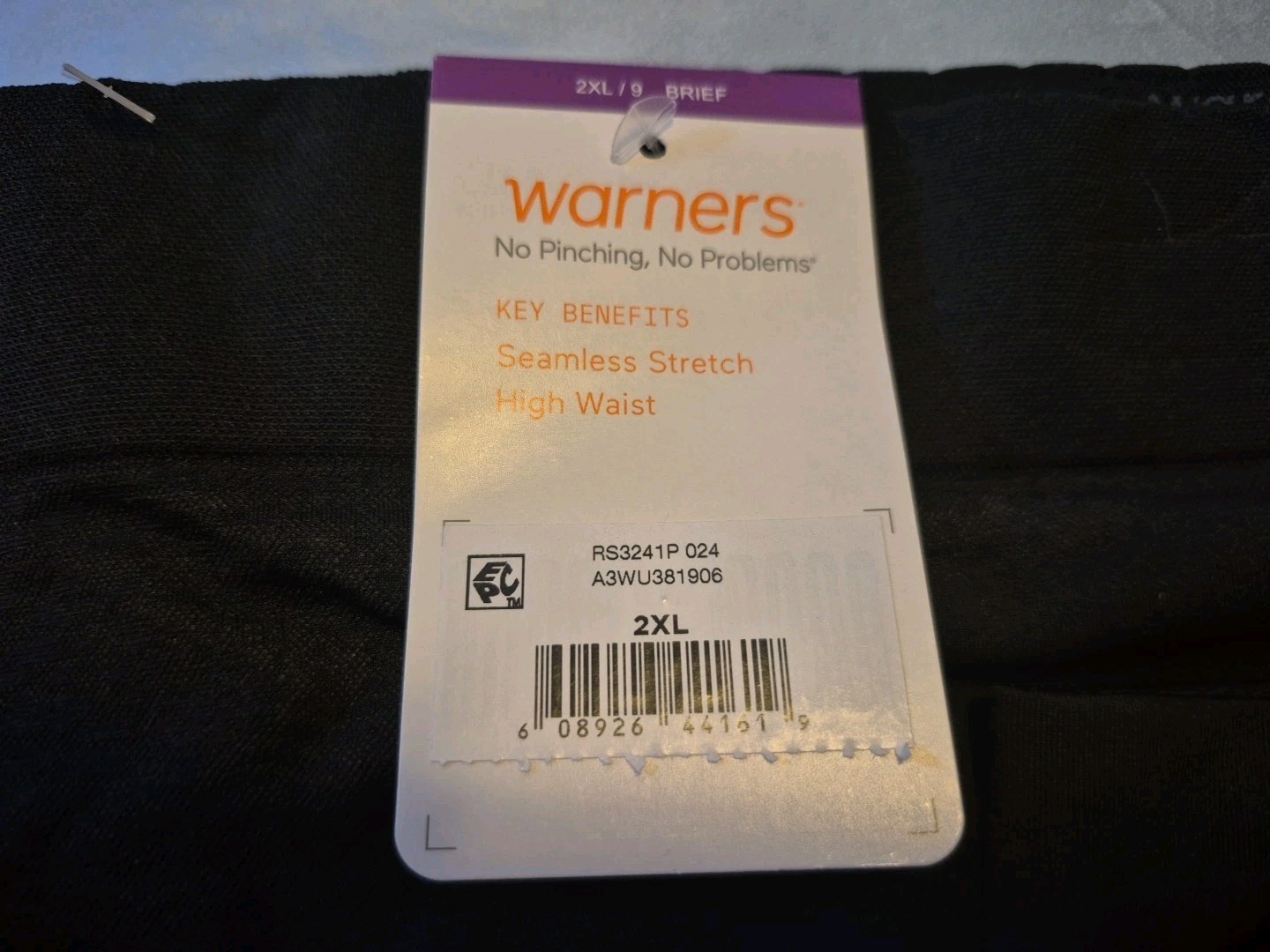 Nwt Warners 2XL 9 Black “All You Need” Panties Hipster & Brief Underwear 2 Pair