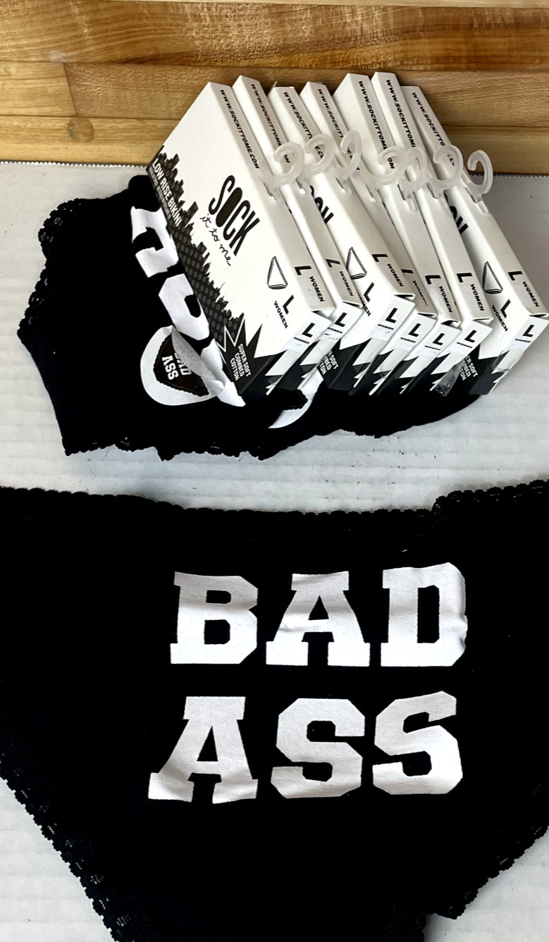 Sock It To Me Women’s Underwear – Bad Ass – Large (Size 31 Waist)