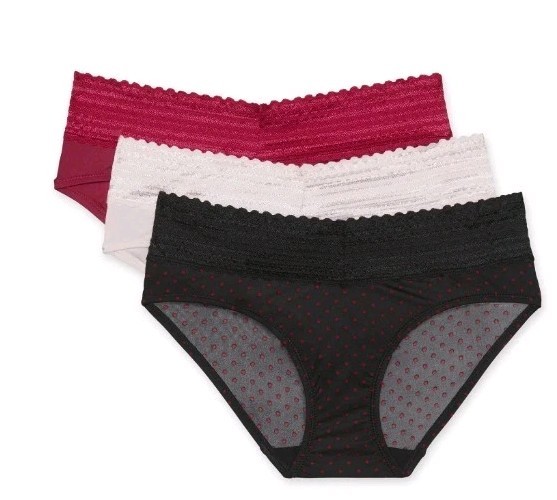 Warner’s Blissful Benefits XXL / 9 Microfiber Lace Hipster Panties 6 PACK #4500