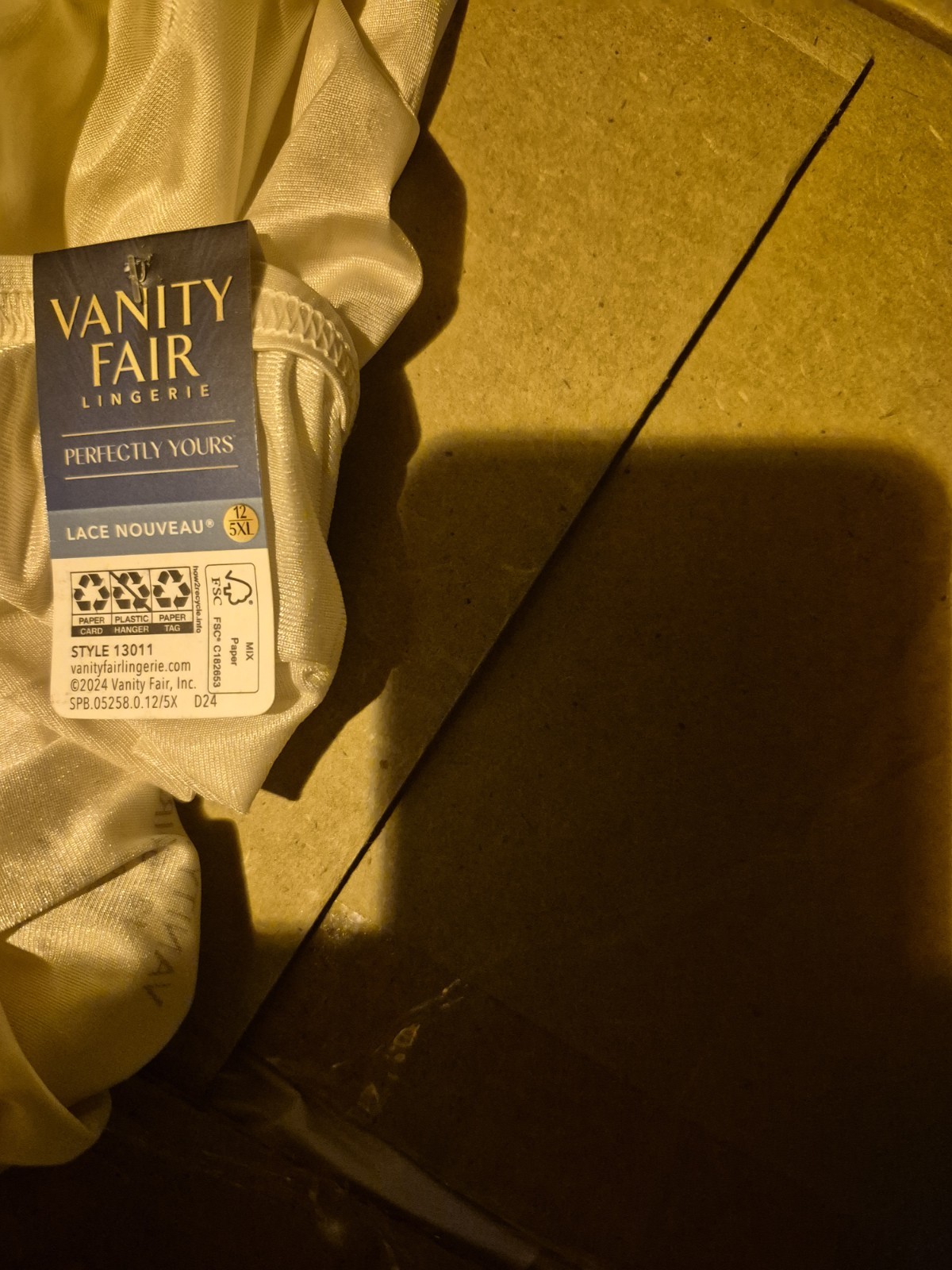 6 Pairs -vanity Fair Nylon Panties 5xl/size 12 Beige(615)