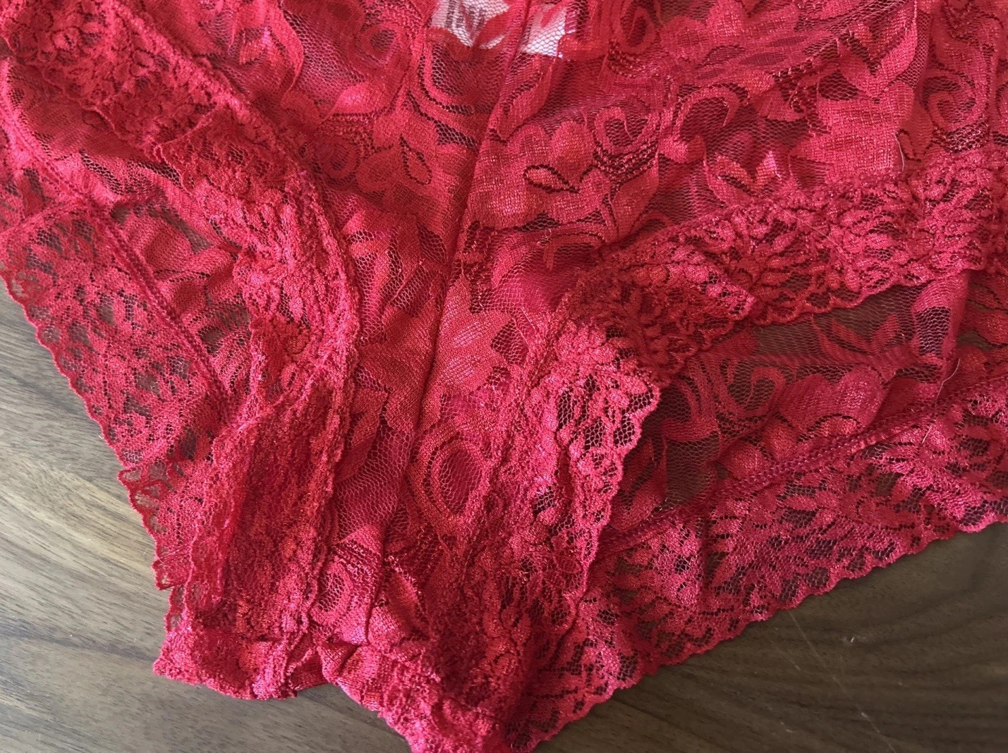 Vtg Joe Boxer Panties XL Mesh Lace Very Sexy Red HOT 90s NWT Shortie Kmart HTF