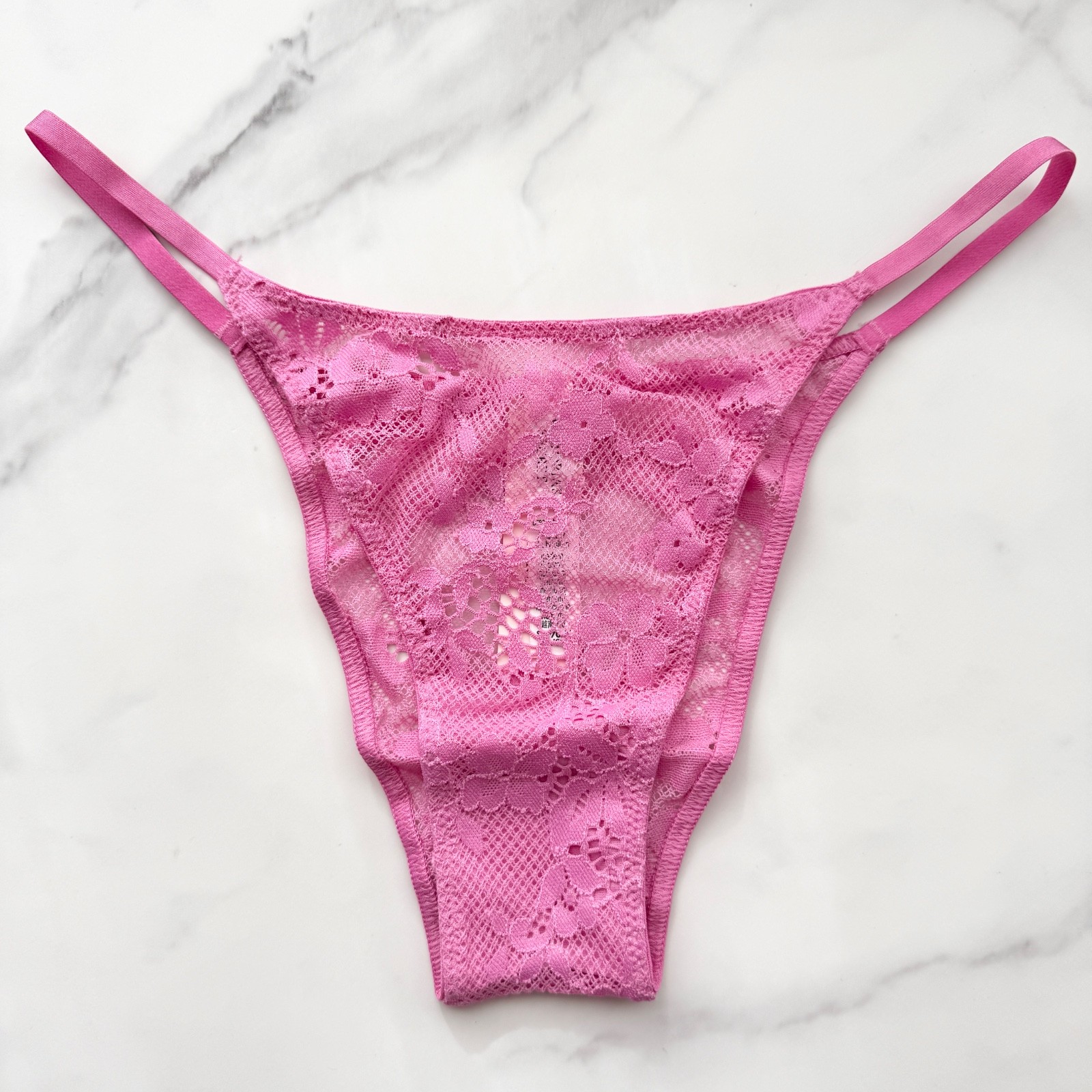 Victoria’s Secret Dream Angels Lace Rhinestone Heart Hardware Brazilian Panty
