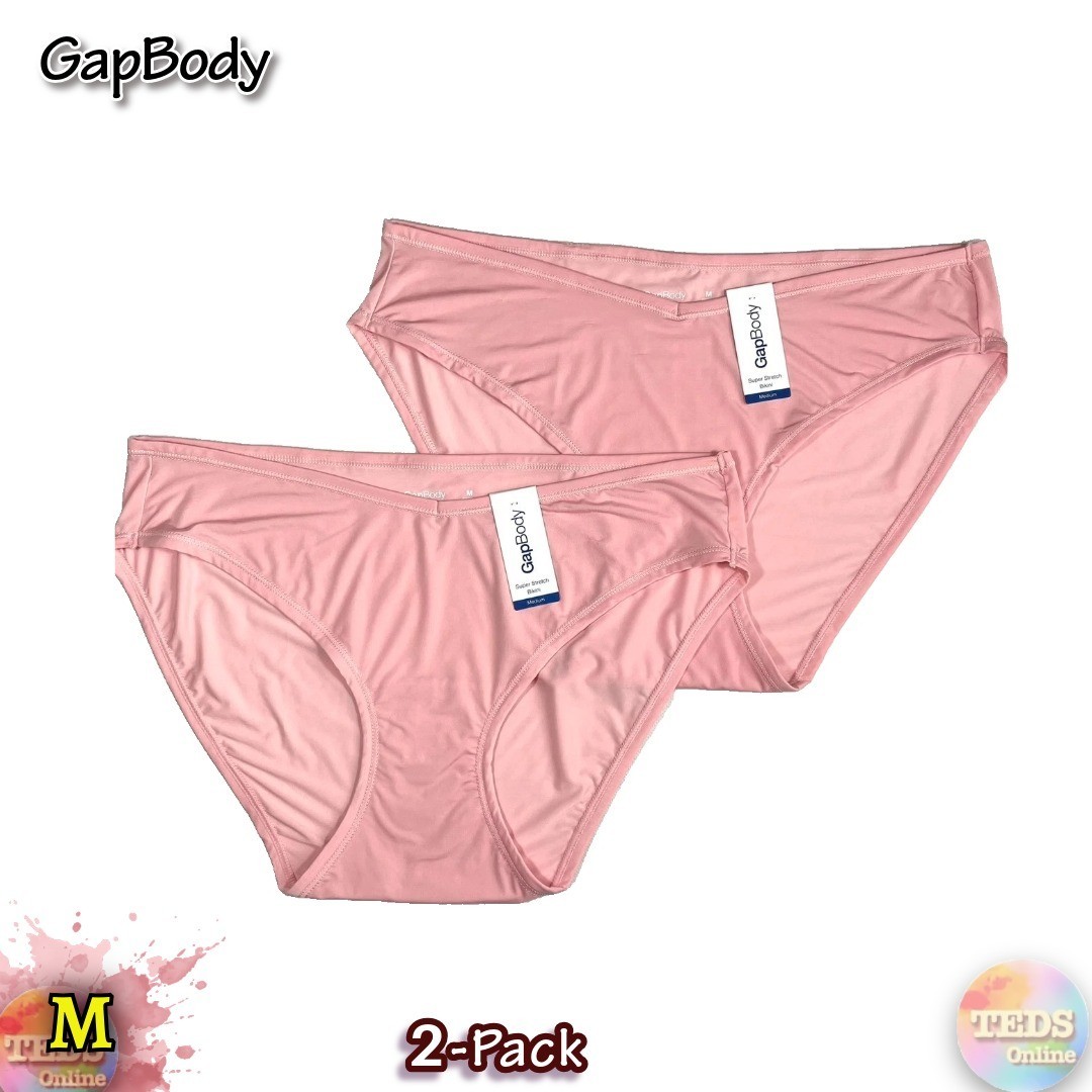 NWT 2-Pack GAP Women’s M Super Stretch Bikini Underwear GPW01382 Pink