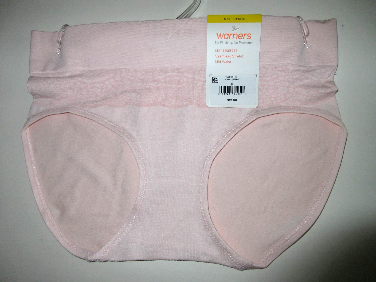 Warners HIPSTER panties Seamless no-pinching RU3231 polyester pink womens ~ 6/M