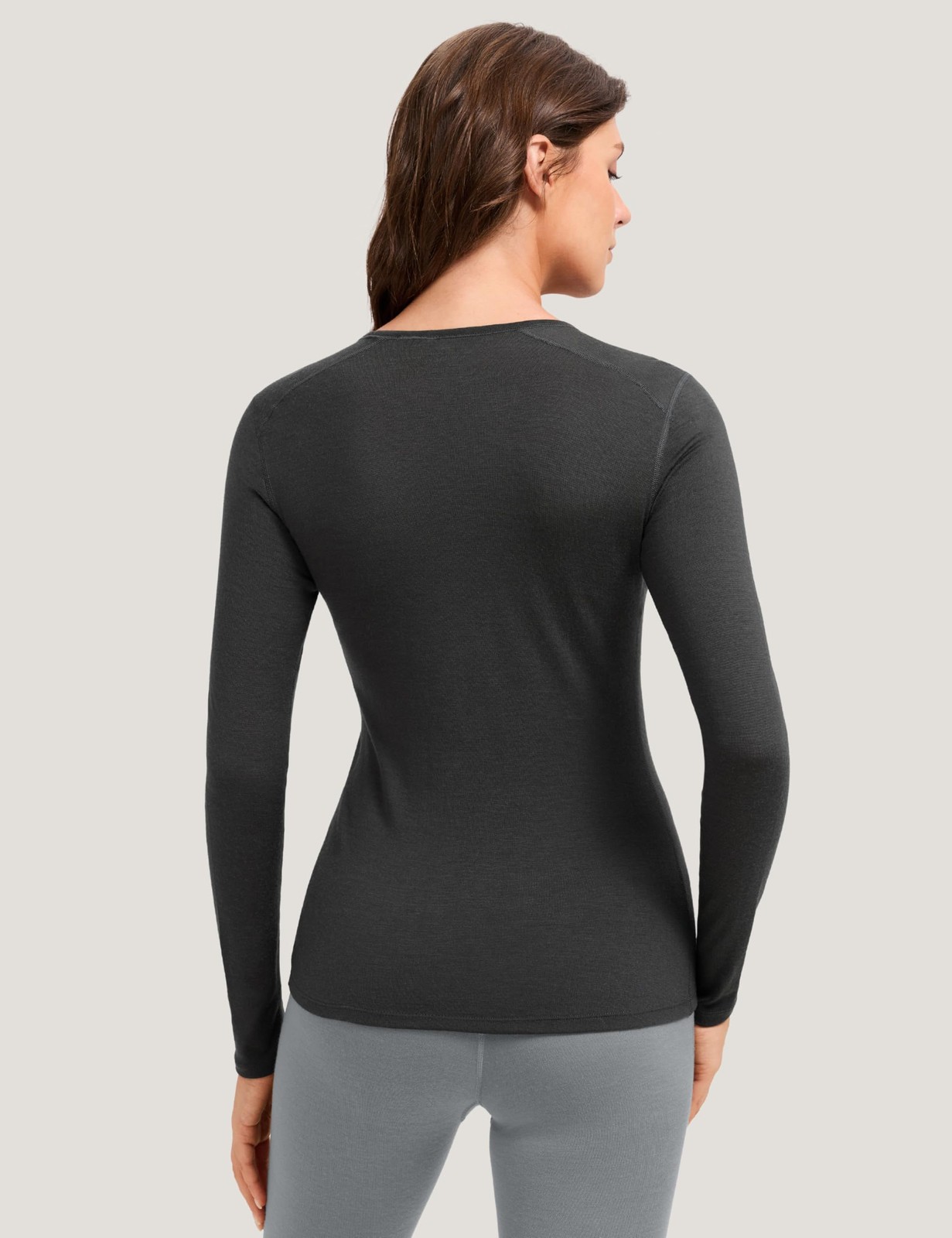 Womens 190 Merino Wool Base Layer Shirt – Hiking Outdoor Casual Long Sleeve T…
