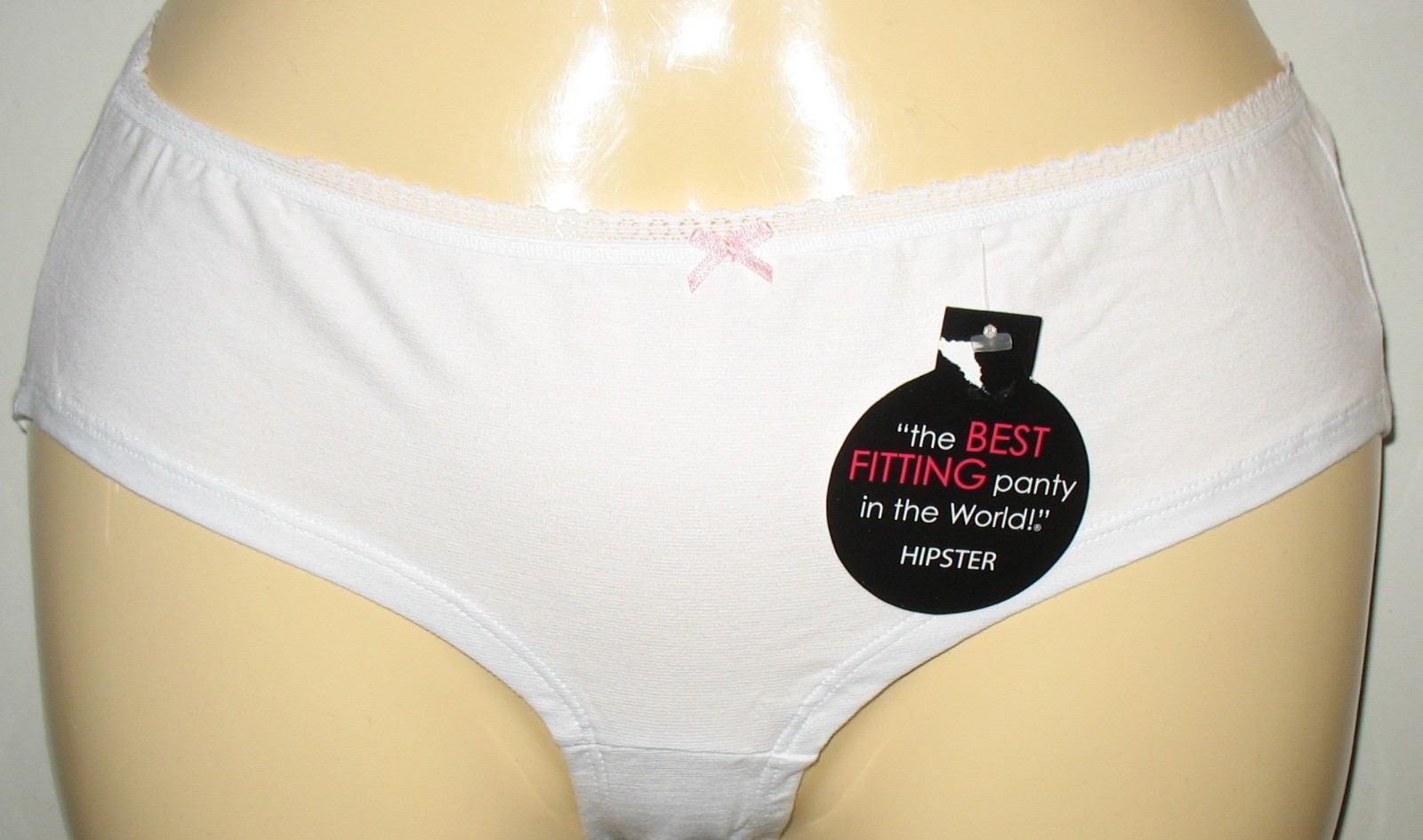 THE BEST FITTING PANTY IN THE WORLD – HIPSTER – WHITE – S / 5 – COTTON STRETCH