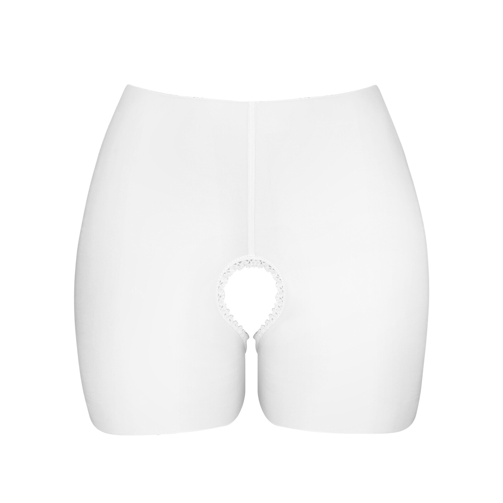 Womens Open Crotch Sheer Panties Stretchy Boxer Glossy Briefs Shorts Underwear