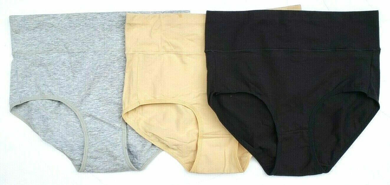 wirarpa Womens High Waisted Cotton Underwear Full Brief, ALL SIZES 4 Pack