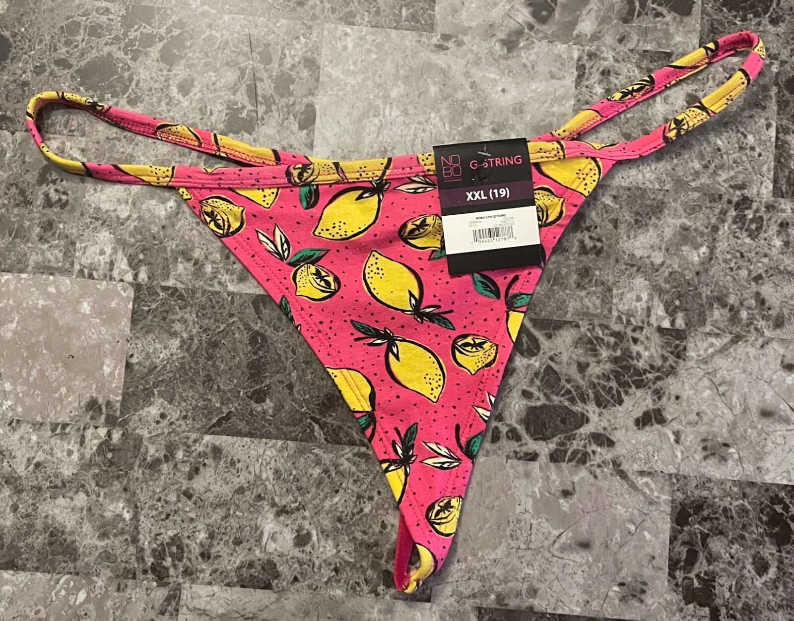 NWT NOBO NO BOUNDARIES XXL PINK GREEN YELLOW LEMON V STRING THONG PANTIES