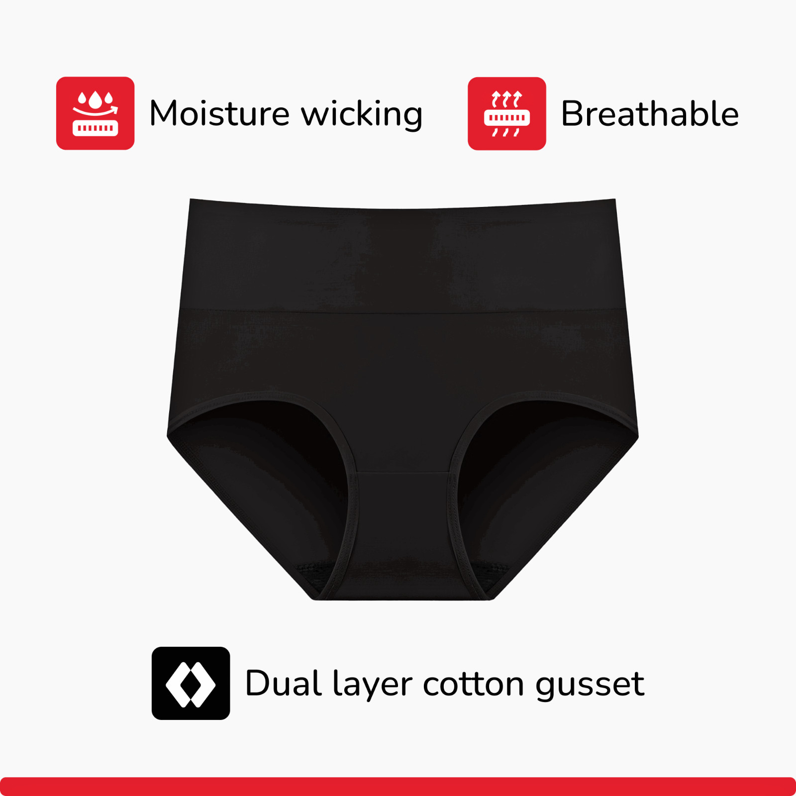 Ladies 5 Pack High Waist Full Briefs Cotton Underwear Knickers for Women S – 5XL