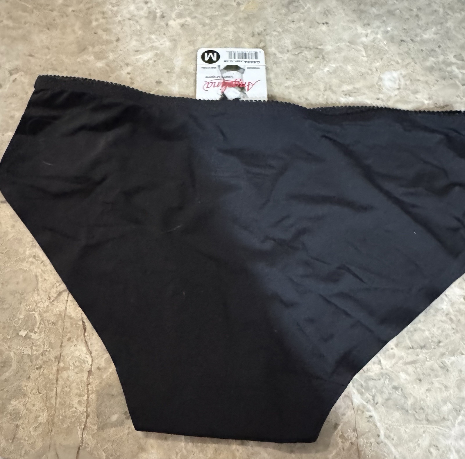ANGELINA LADIES LINGERIE PANTY! BLACK . MEDIUM ( RUNS SMALL ) NEW!