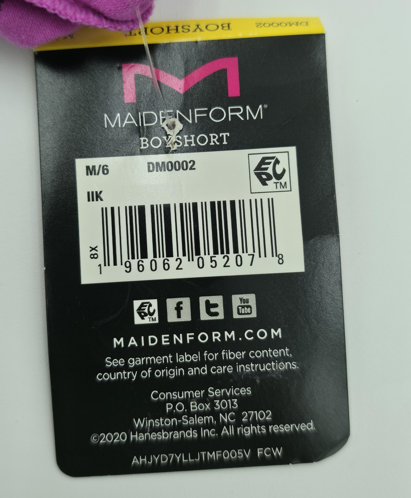 Maidenform Boyshort Panties Underwear Womens Medium Purple Cotton Stretch DM0002