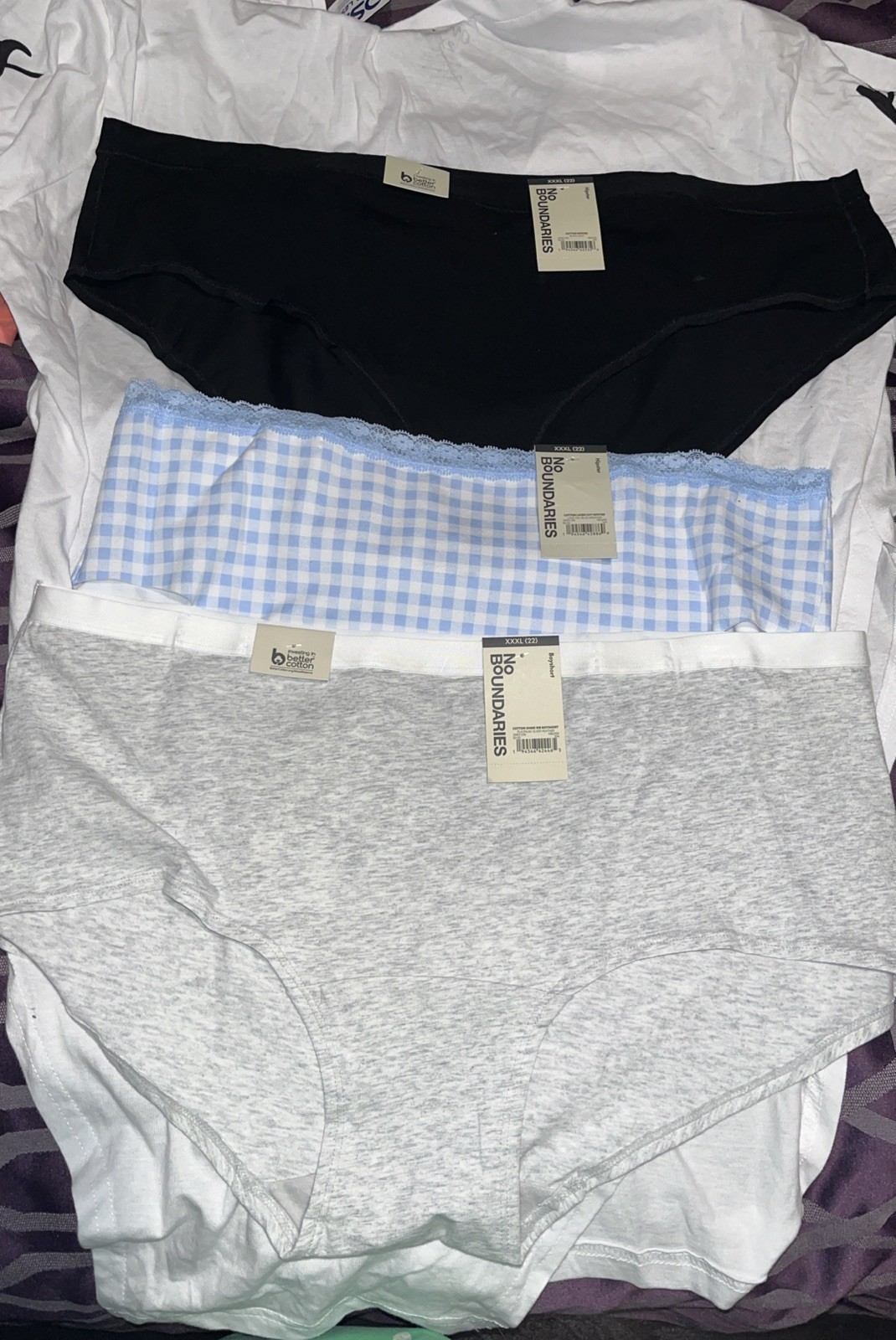 2 Pairs No Boundaries Hipster 1 Boyshort Panties Size XXXL 22 sexy