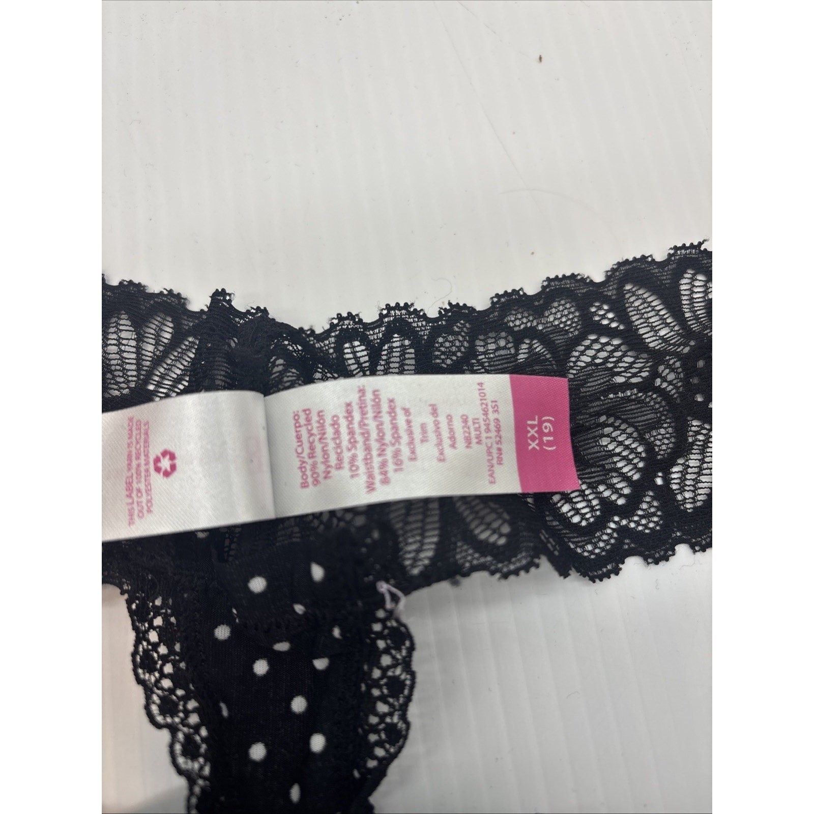 Underwear for Women XXL (19) Thong Black Orange Lace Lot of 3 {RR}