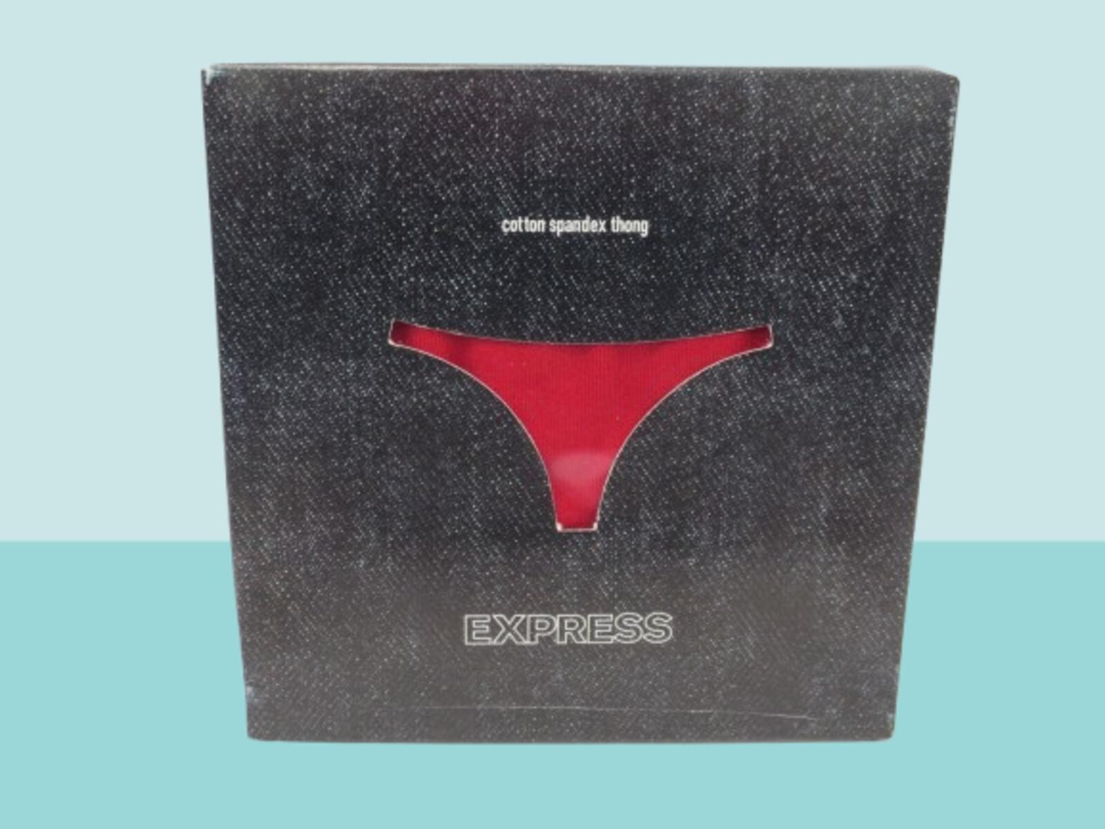EXPRESS INTIMATES COTTON SPANDEX THONG PANTY RED SIZE MEDIUM BOXED LOT OF 5