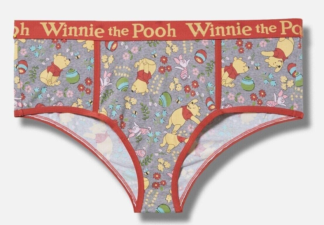 Torrid Winnie The Pooh Mid Rise Cotton Cheeky Panty NWT 1x 2x 3x plus