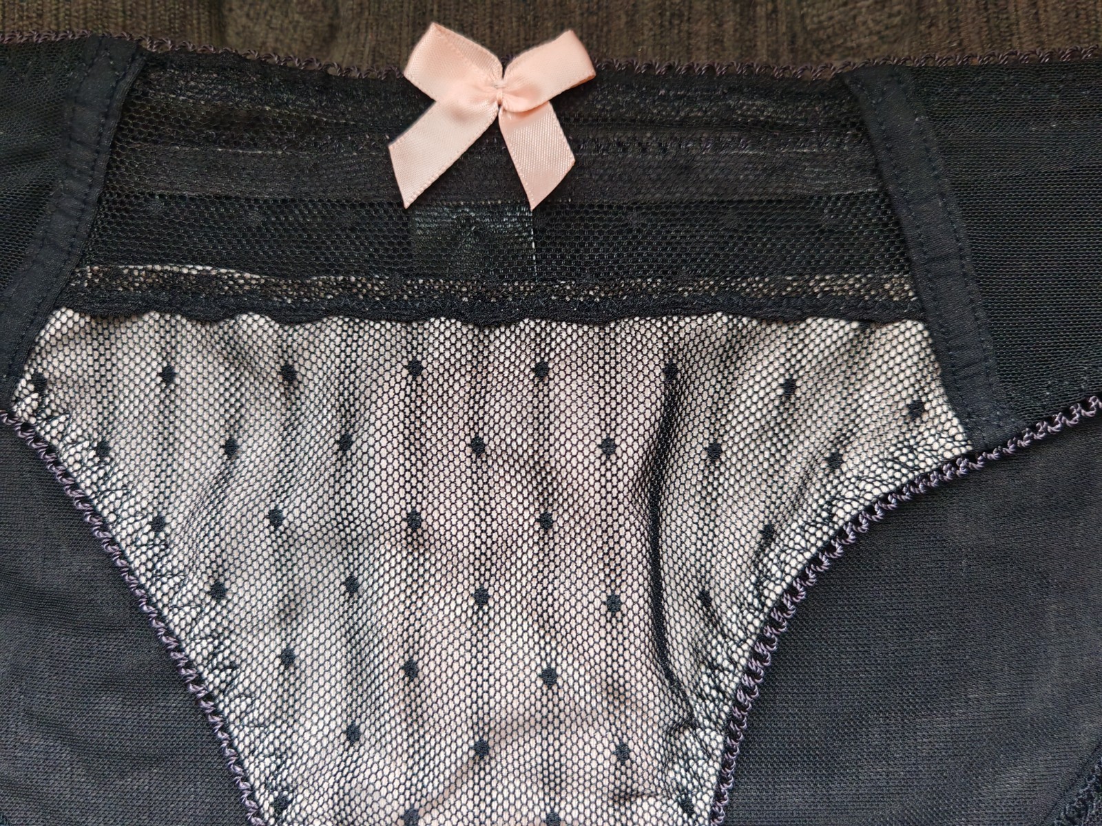 M&S Limited Black & Nude Brazilian Knickers Size 12