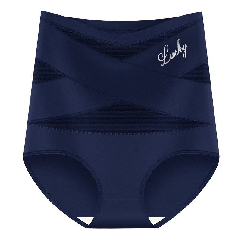 2 Pack High Waist Tummy Control Panties Shaping Cross Strap Briefs Women S-3XL