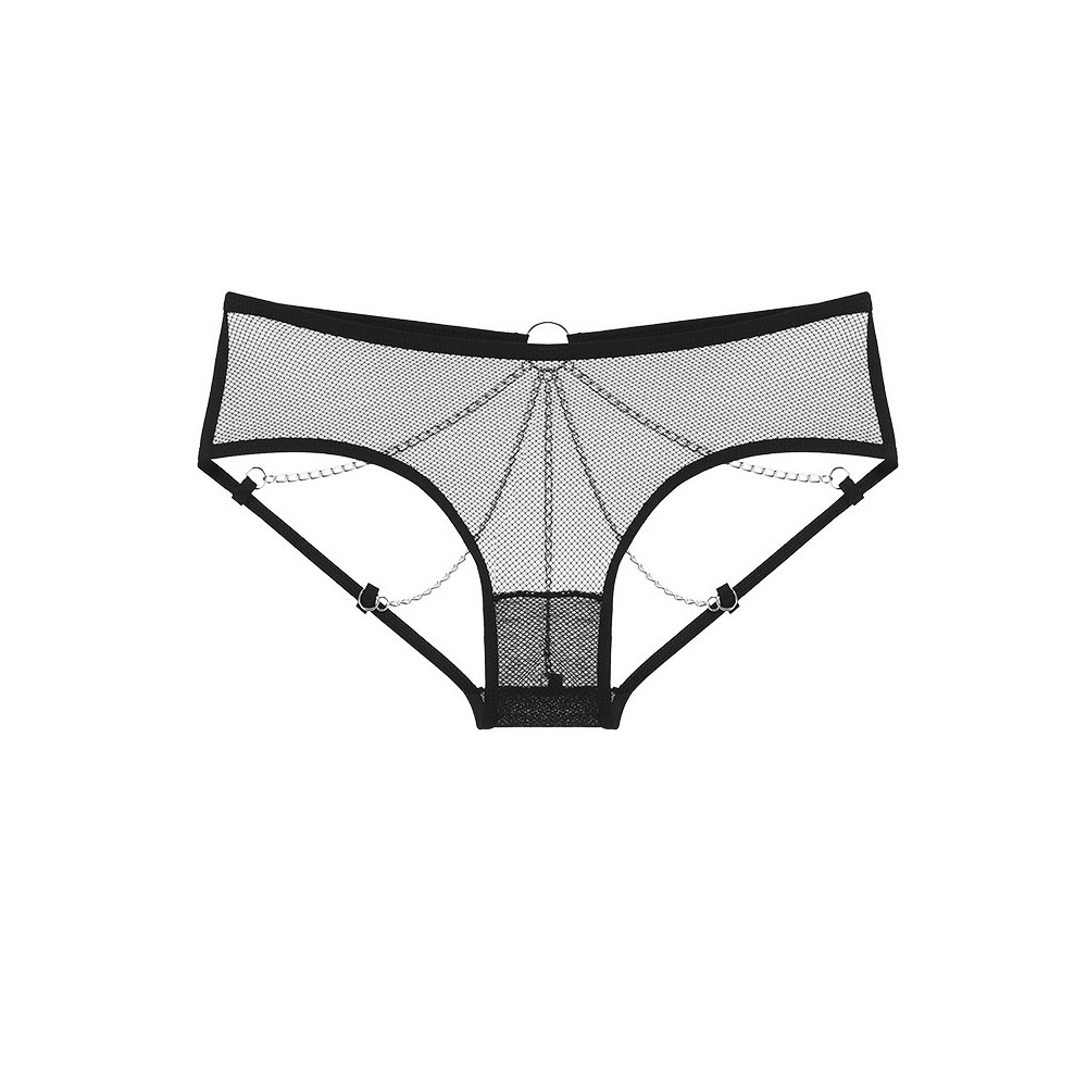 Women Sexy Lace Crotchles Thong G-string Chain Panties T-back Lingerie Underwear