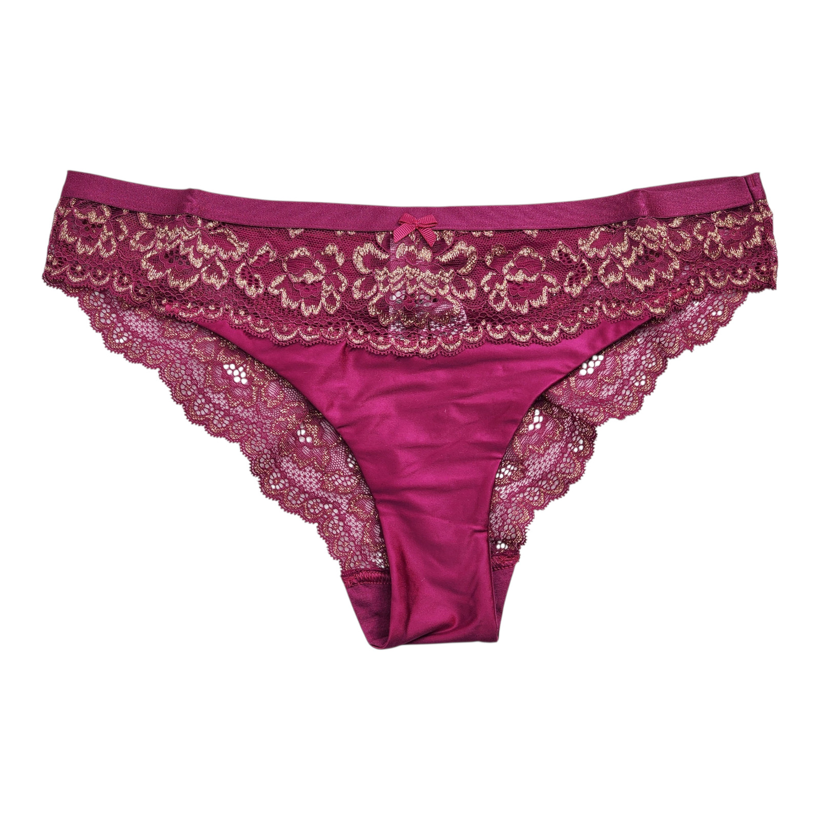 M&S Women’s Lace Brazilian Metallic Detail Knickers
