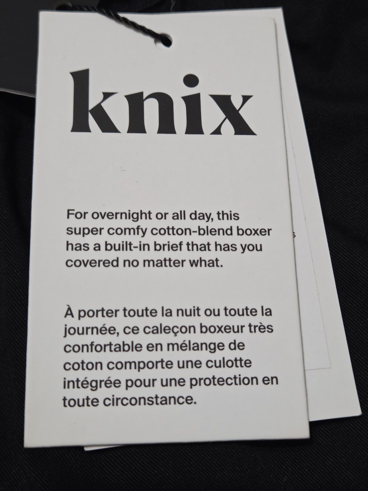 NWT Knix Super Leakproof Dream Boxer 3XL Black Period Underwear Absorbent C8.1