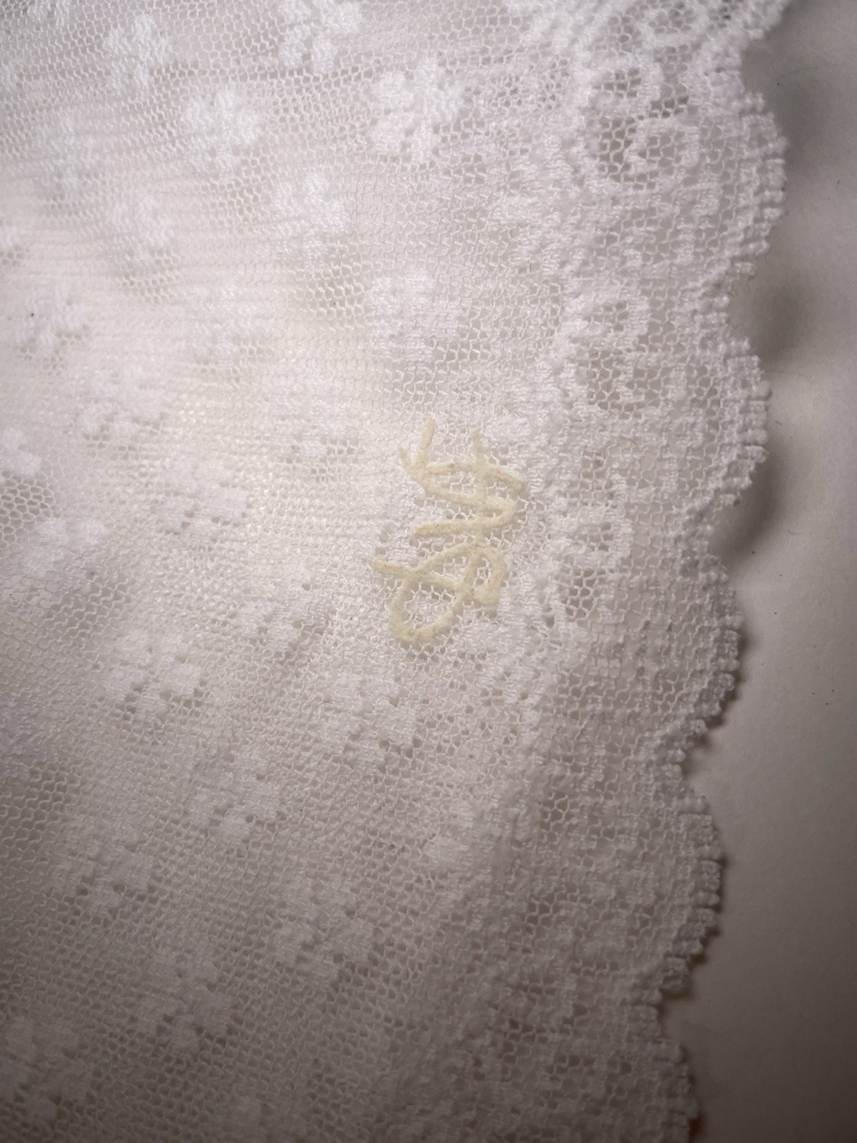 2 vintage diane von furstenberg sheer nylon lace panties nude & white size 7 L