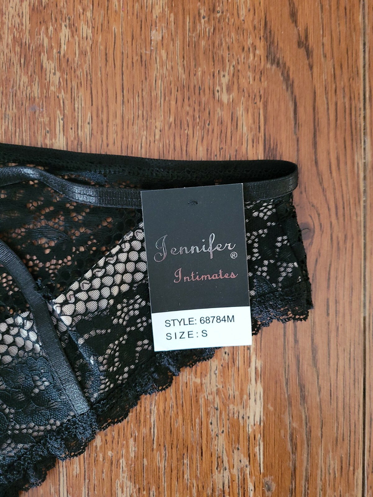 Jennifer Intimates panties small lace geometric lace cage 68784m 3 pack