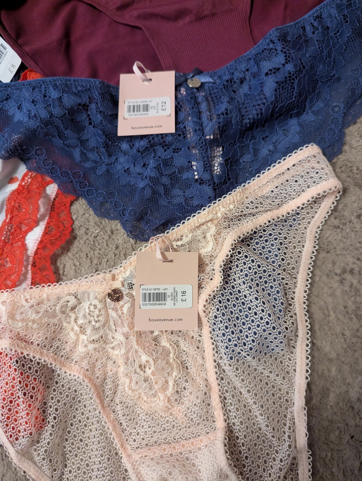 5 X BOUX AVENUE ASSORTED BRIEFS SHORTS THONGS SIZE UK 10 NEW RRP £52