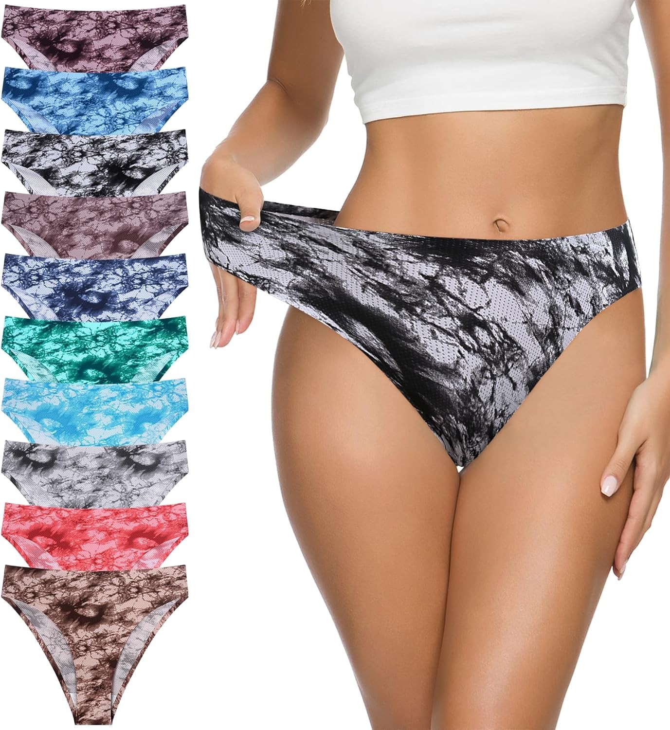 Women’s Cotton Bikini Panties,High-Cut Full Coverage Stretch Cool Underwear