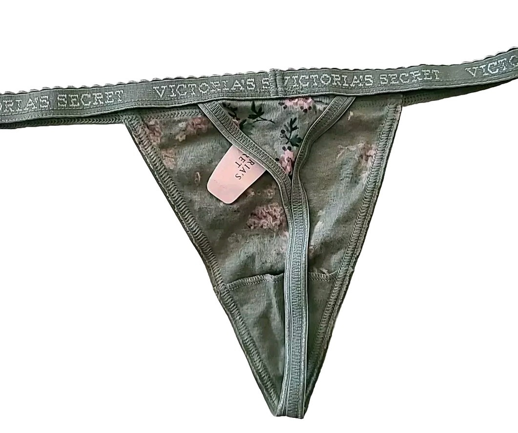 NWT Vintage Victoria’s Secret Small V-String Thong Panties Cotton 2003 Y2K RARE