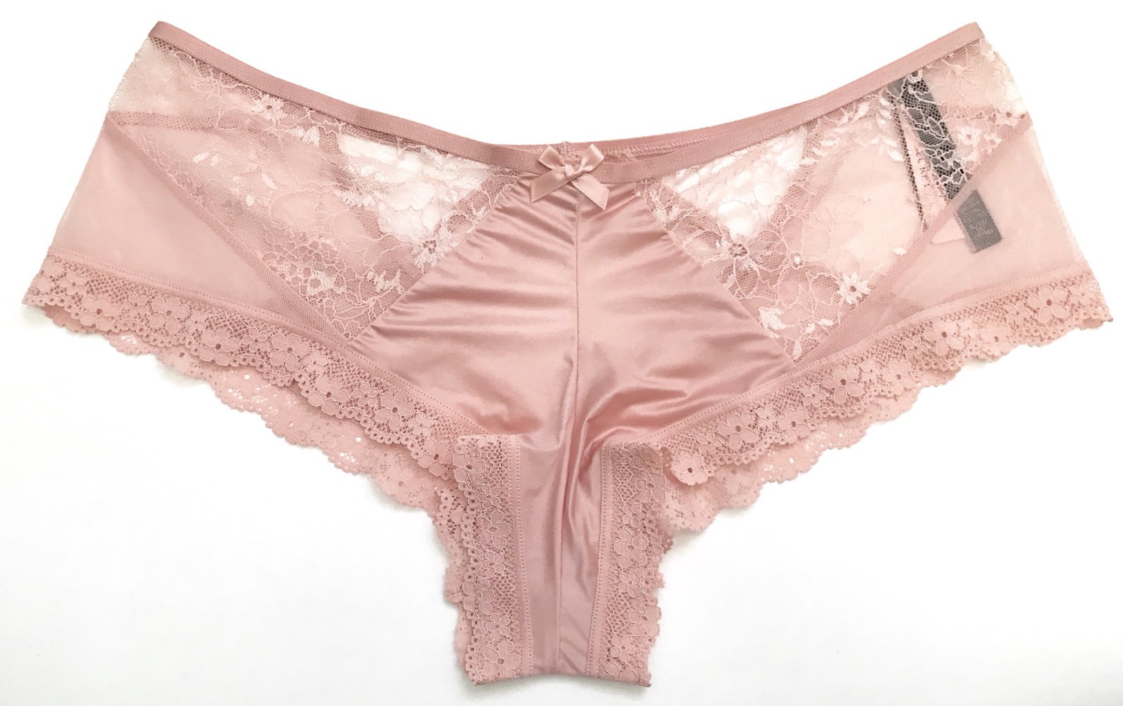 SOLD OUT! NWT*Victoria’s Secret SEXY FLORAL*MESH CHEEKY PANTY—PINK—XL/XG