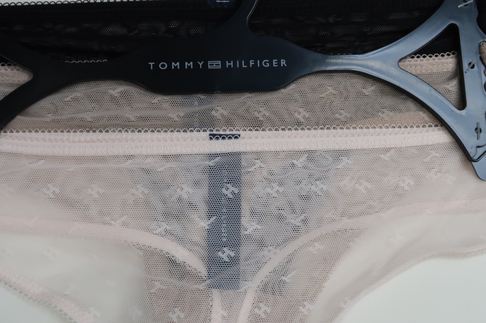 Tommy Hilfiger 3-Pack Sheer Logo Mesh Thong Panties Sz Medium Underwear Women’s