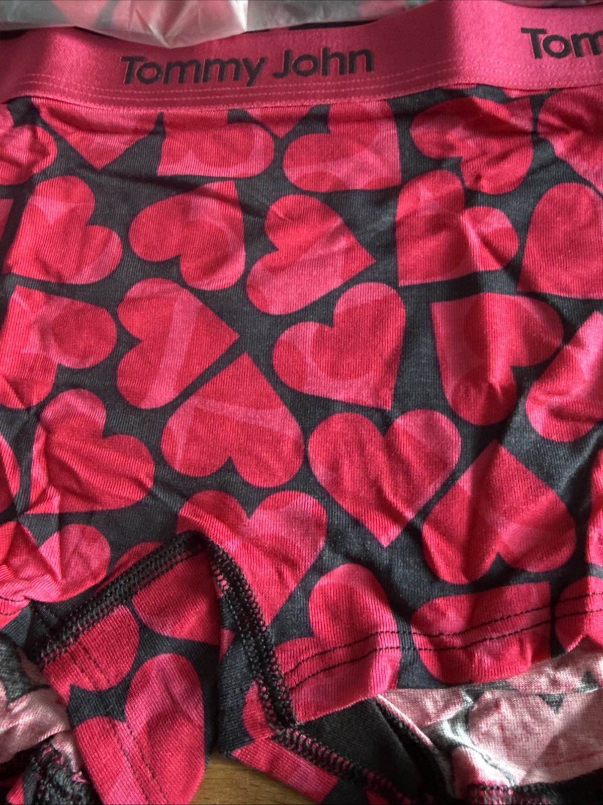3X-Tommy John Second Skin Women’s Boy Short Panties Pink Hearts 🩷 Medium NWT