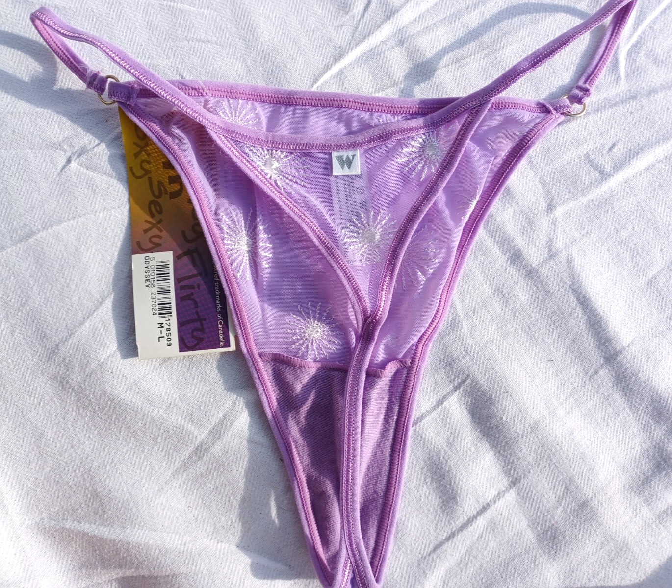 Wonderbra Lingerie Beautiful Lilac Odyssey Sexy Time Mesh String Thong Size M/L