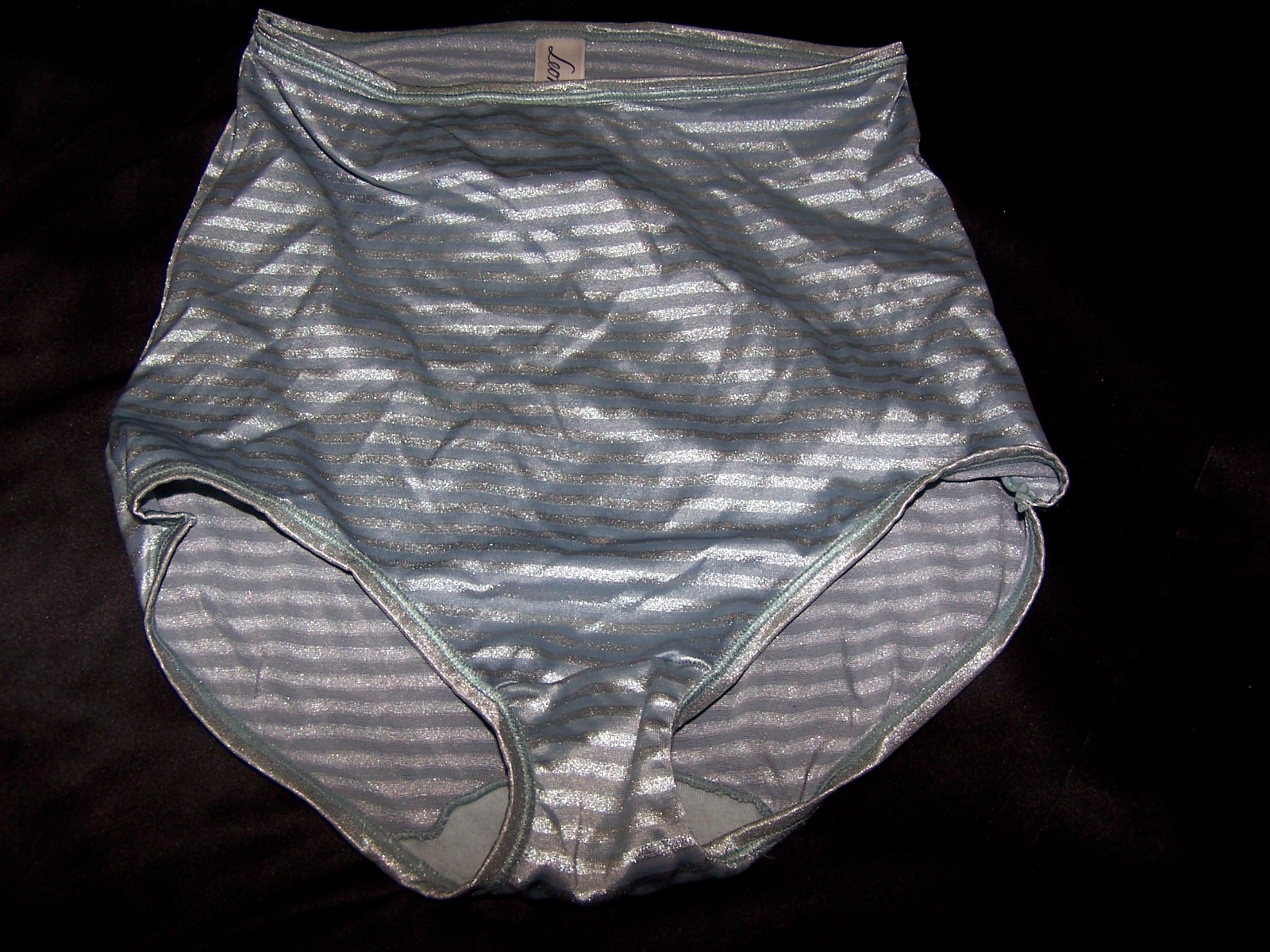 Leonisa High Rise Nylon Panties, Sage Green Solid & Glossy Striped – Size M