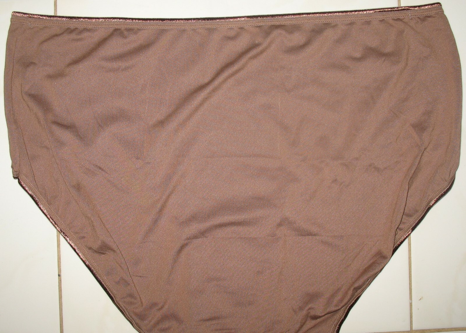 RN #52469 – NEW – XXL / 9 – BROWN – POLY STRETCH PANTY BRIEF – 6″ SIDES