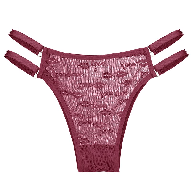 6 Pack Lot Sexy Womens See Through Sheer Panties Double Strap Underwear Lingerie