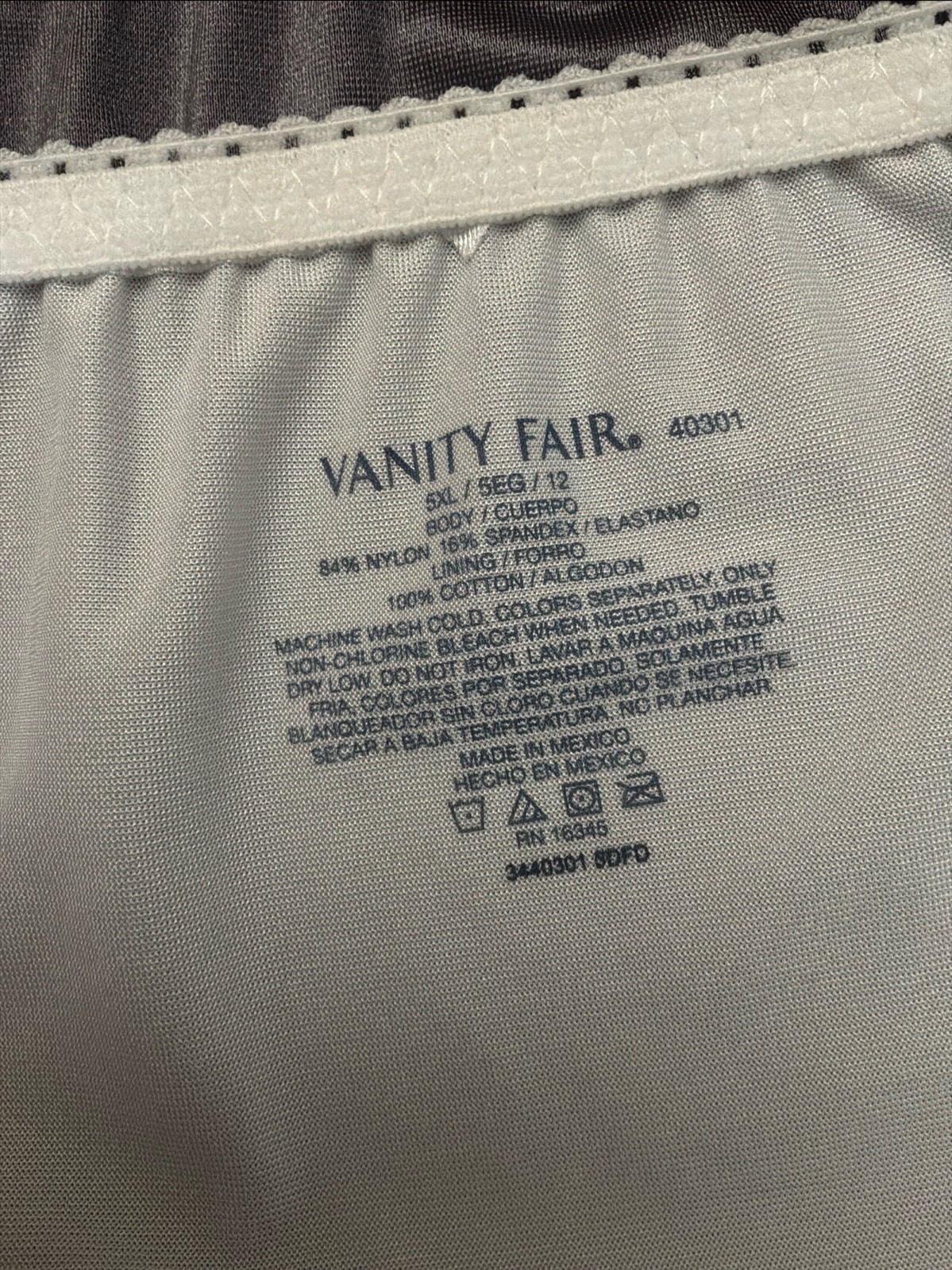 2 PR Vanity Fair Radiant LightControl Dark Gray/Star White 5XL/12 *3440301* NWT