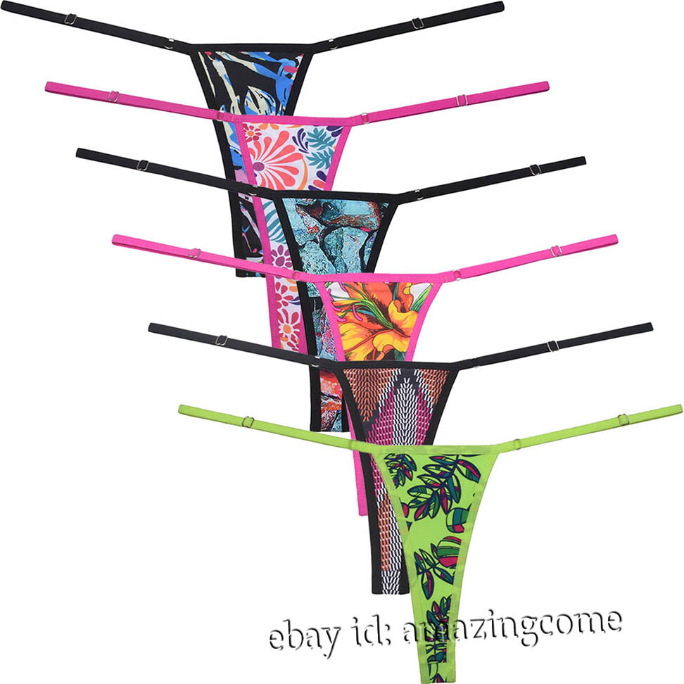 Women Micro Bikini Thong Adjustable Sides Intimates Underwear Mini Swim String