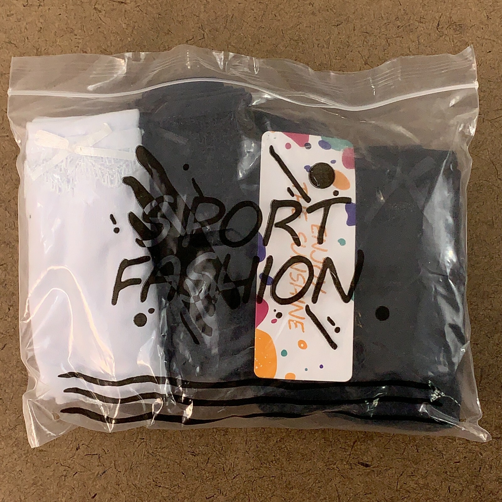 Enjoy The Sunshine Women’s Size Small Black Gray White 4 Pack Bikini Panties NWT