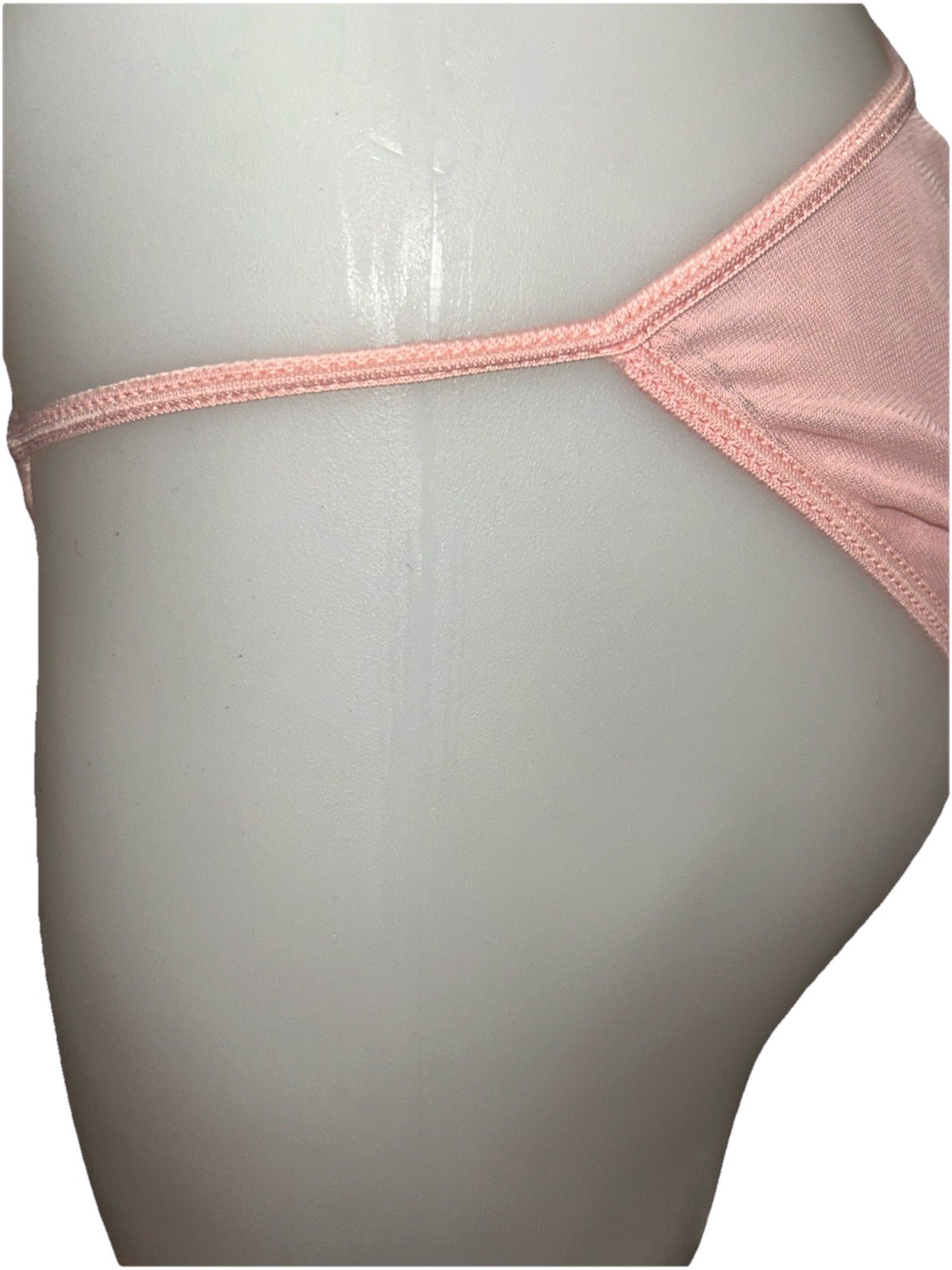 Bikini Panty Sparkling Pink w/ Sheer Back 90s Retro lingerie Woman Medium / 6