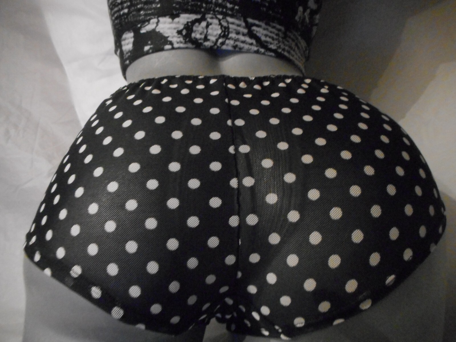 Felina’s Black Pol KA Dot Hipsters Panty Medium & Extra Large