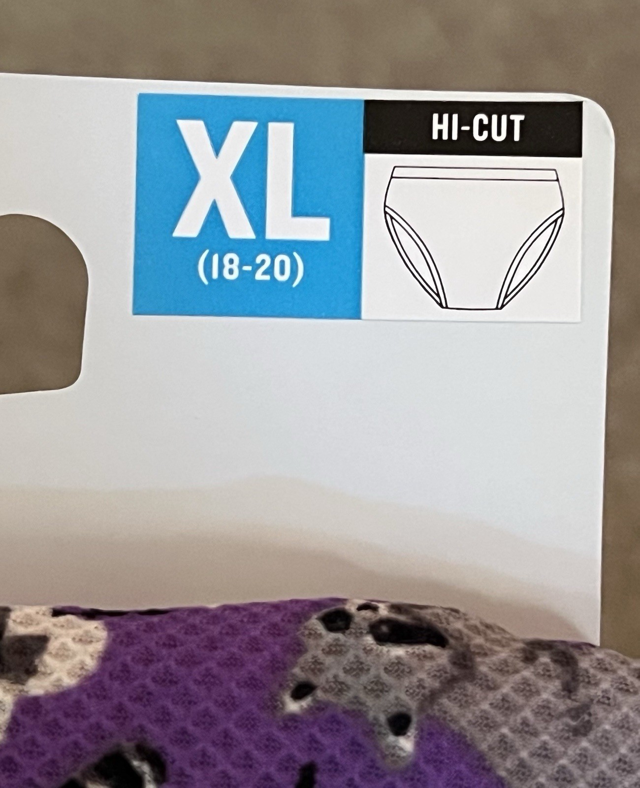 Womens Duluth Trading Co Buck Naked High Cut Brief Purple Raccoon Print XL 73515