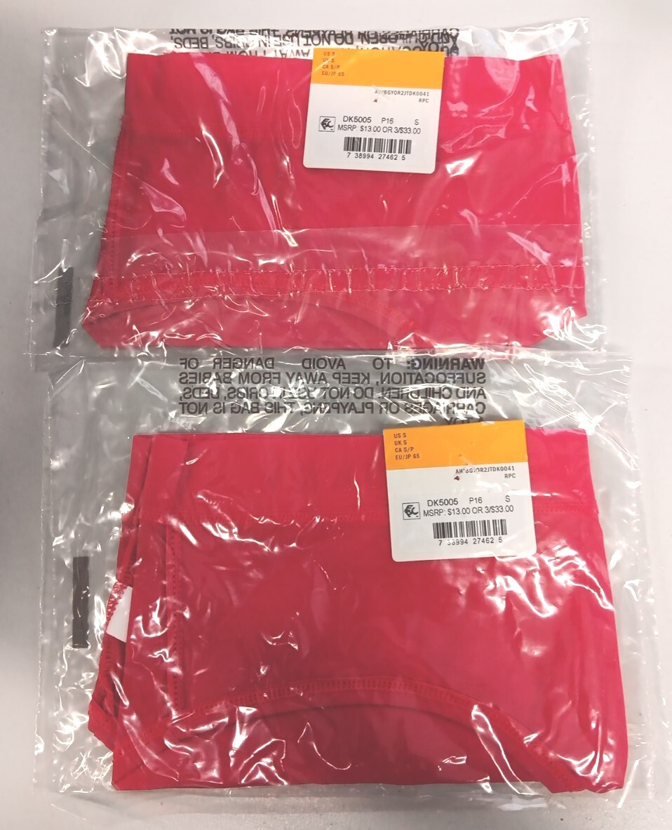 DKNY Woman’s Underwear Small Hipster Red 2 Pair Style 5005 AC7