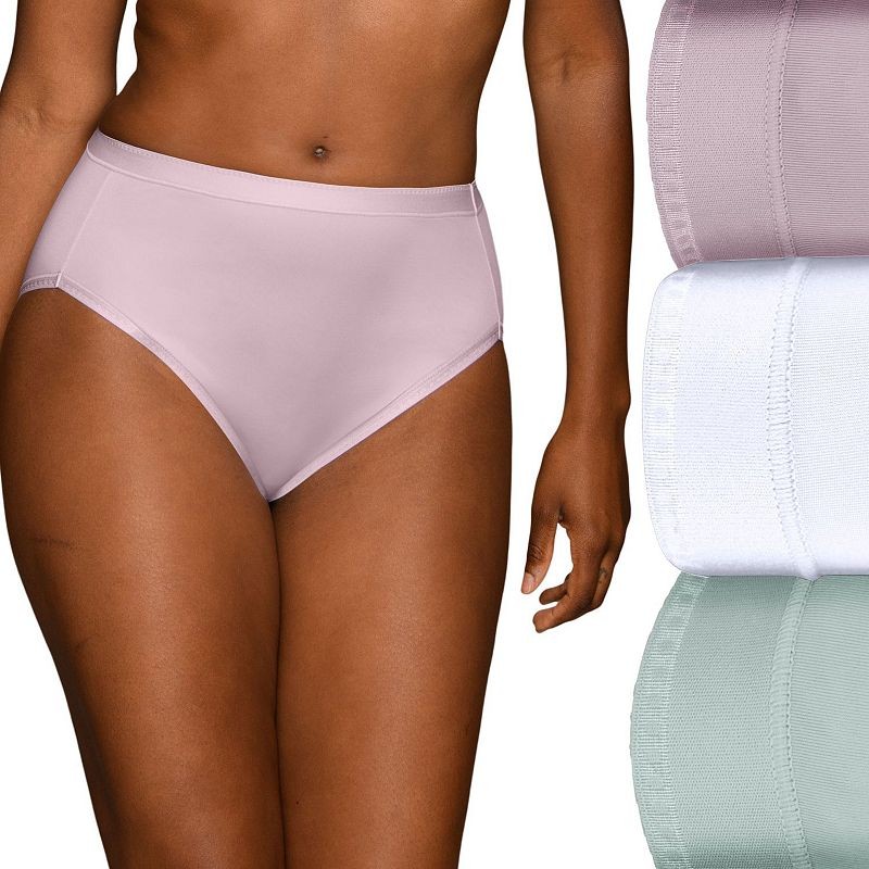 3 Pack Vanity Fair Comfort Where It Counts Brief Glacier White Size 6 7 NWT