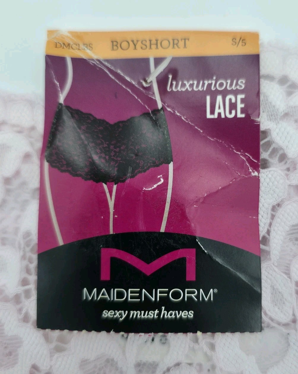 Maidenform Boyshort Panties Womens Small Lace 2-Pack Pink Multicolor DMCLBS