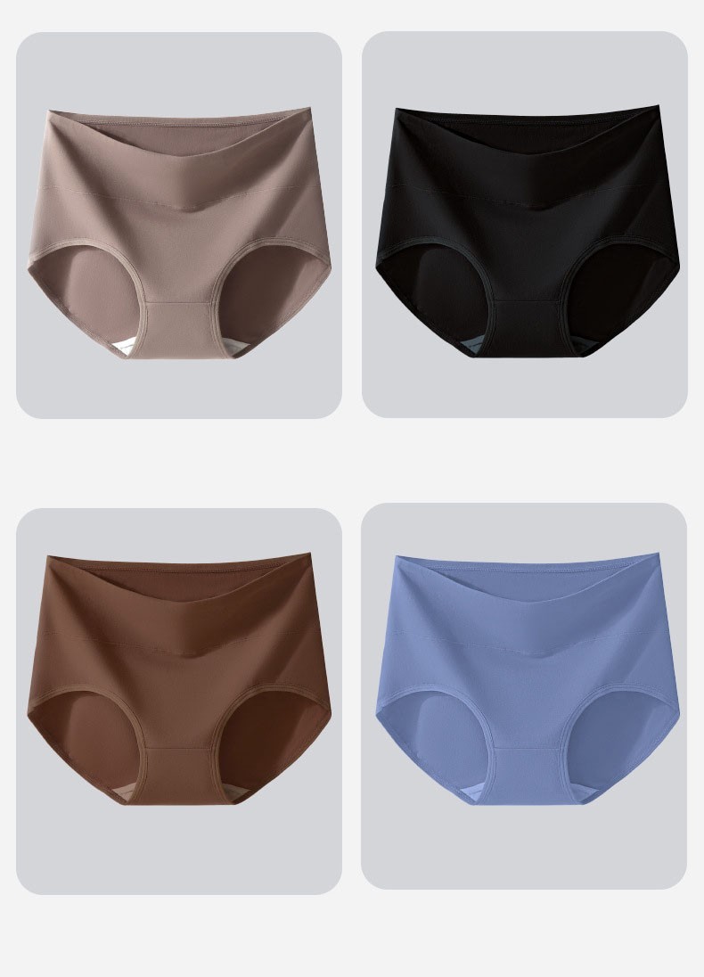 Women’s Cotton High Waist Panties Hip Lifting Anti-Bacterial Comfort Underwear