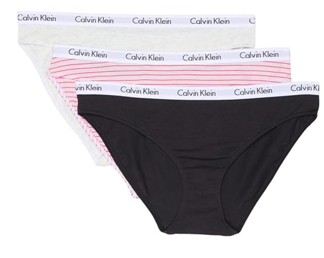 Calvin Klein L49726 Women Multicolor Carousel 3-Pack Bikini Underwear Size Large