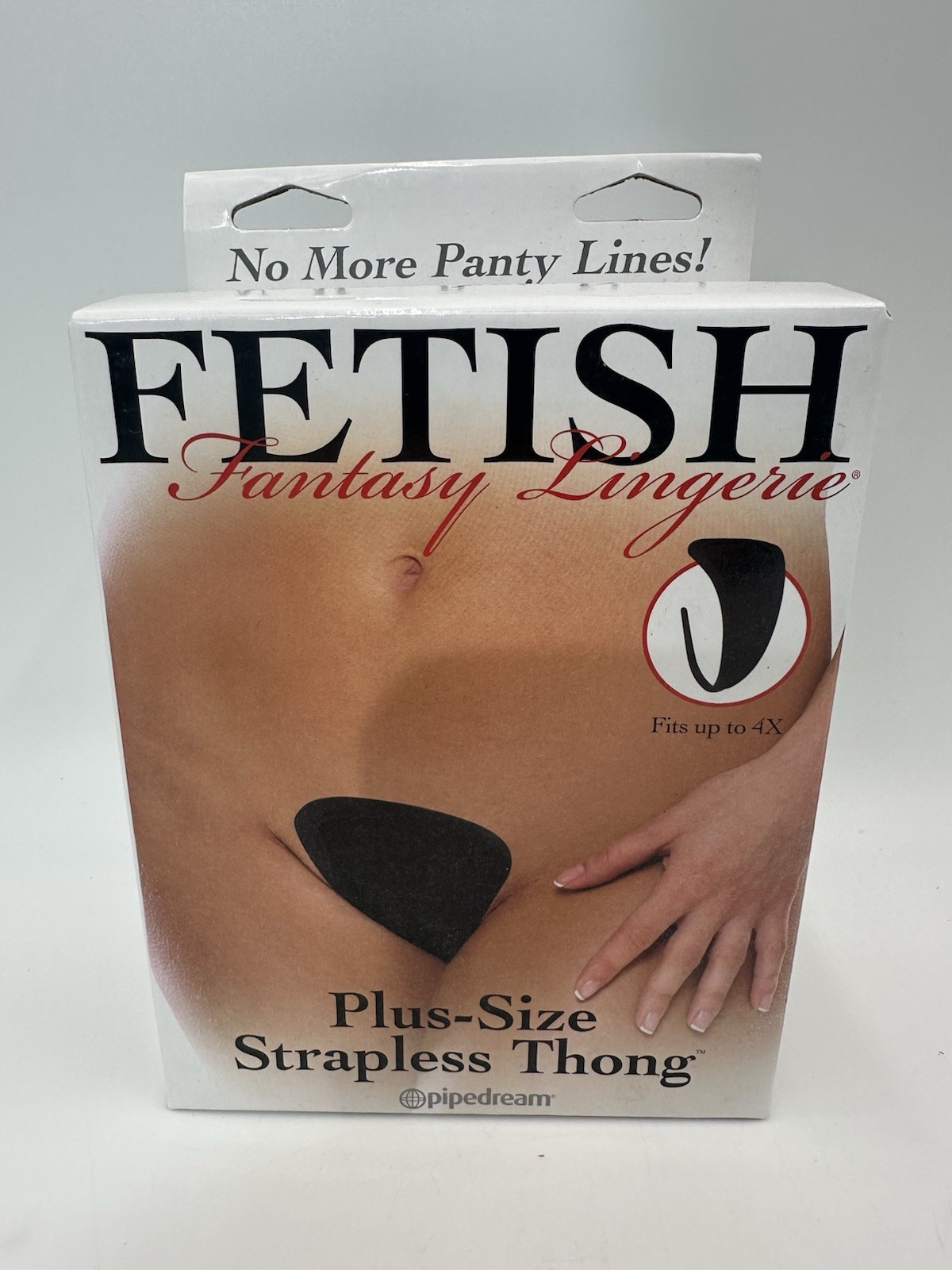 Plus Size Strapless Thong Underwear Fetish Brand Adult Lingerie Black New In Box