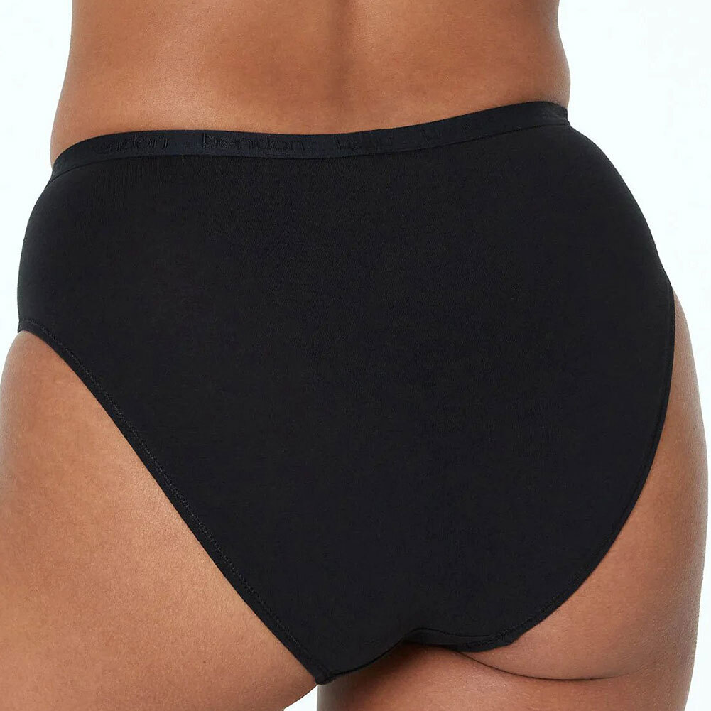 Bendon Body Cotton High Cut Brief 14-534 Black